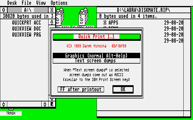 Quick View atari screenshot